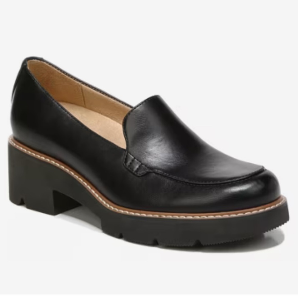 Natural black loafers new without tag size 8
